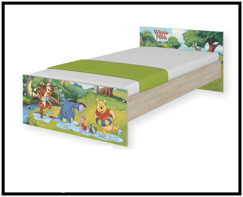 Detská posteľ Začarovaný les a macko pu Max 160x80